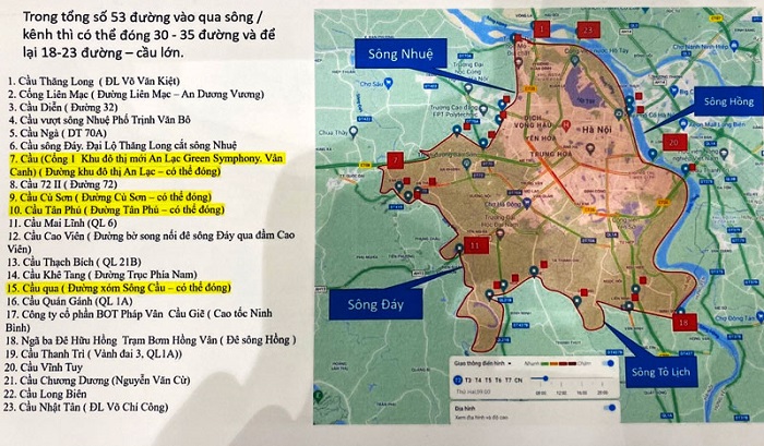 Sơ đồ phương án phân vùng phòng, chống dịch Covid-19 thành phố Hà Nội thực hiện từ ngày 6-9 đến ngày 21-9.