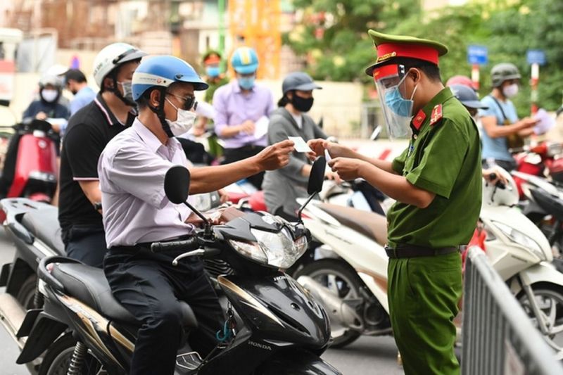 Công an Hà Nội thông báo chính thức về quy định cấp giấy đi đường tại Vùng 1