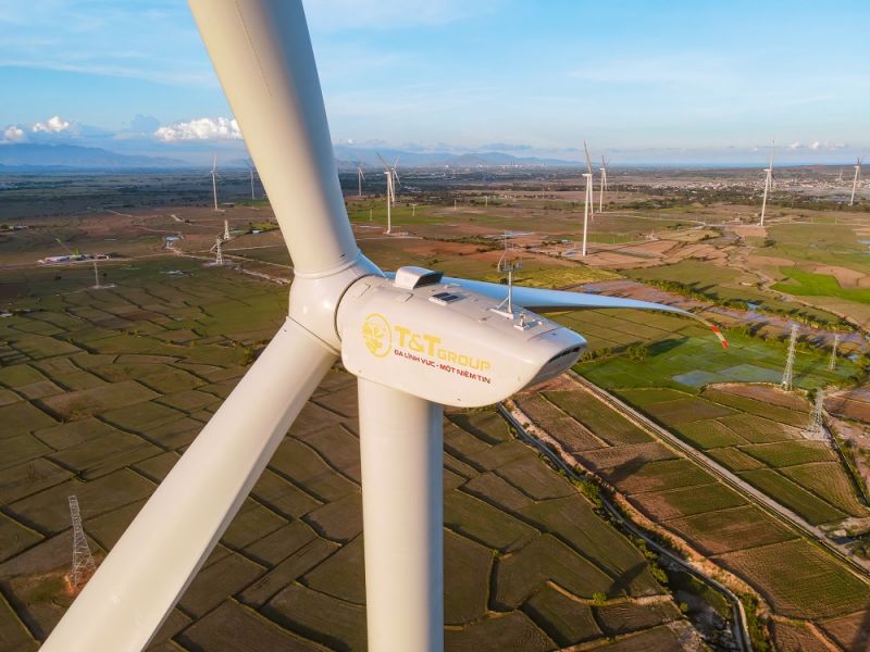 T&T Group hướng mục tiêu trở thành nhà phát triển điện gió hàng đầu Việt Nam trong tương lai.