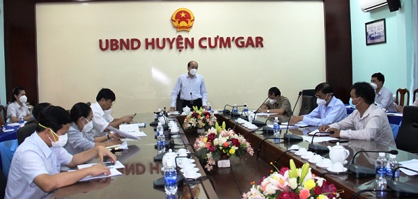 Chủ tịch UBND tỉnh Đắk Lắk Phạm Ngọc Nghị kiểm tra công tác phòng, chống dịch Covid-19 tại huyện Cư M’gar