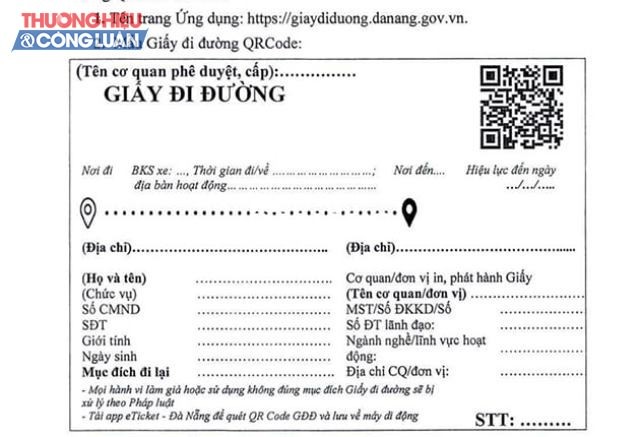 Thành phố Đà Nẵng sẽ tự động gia hạn giấy đi đường QR Code cho những người đã được cấp thêm 7 ngày
