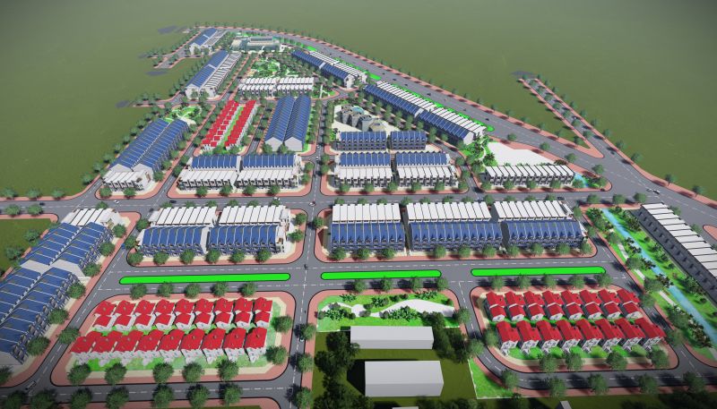 Phối cảnh tổng thể Quy hoạch chi tiết Khu đô thị mới thị xã Long Mỹ 2 , phường Thuận An