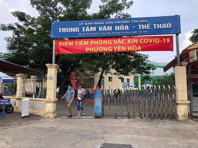 Địa điểm tổ chức tiêm vắc xin Covid-19 tại phường Yên Hòa (Hà Nội)