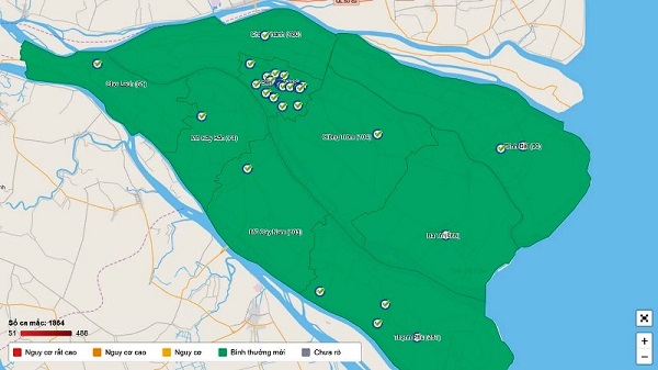 Tất cả các huyện, thành phố trên địa bàn tỉnh Bến Tre trở thành “vùng xanh”