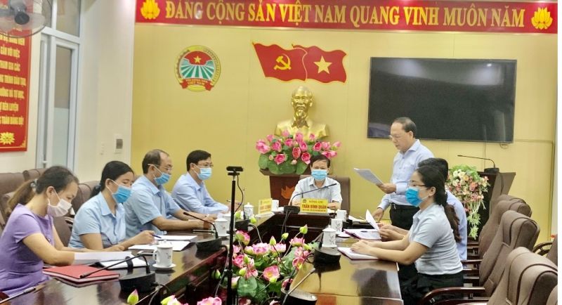 Toàn cảnh điểm cầu trực tuyến Hội Nông dân tỉnh Thanh Hóa