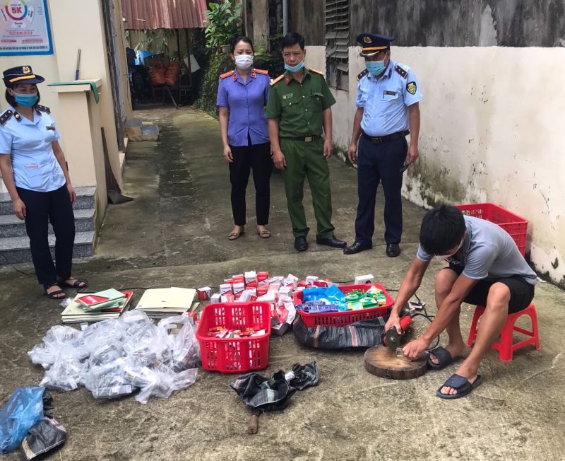 Hà Giang: Tiêu hủy gần 3.000 sản phẩm hàng hóa giả mạo nhãn hiệu