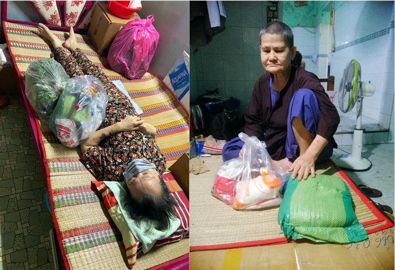 . Túi an sinh từ người dân Bình Phước đã đến với những gia đình có người lớn tuổi mắc bệnh ung thư đang điều trị tại nhà ở Quận Bình Thạnh
