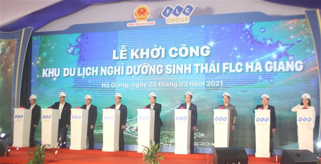 Lễ khởi công FLC Hà Giang - một trong những công trình mà FLC Faros được giao làm nhà thầu