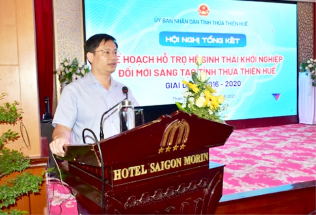 Ông Nguyễn Thanh Bình, Phó chủ tịch UBND tỉnh Thừa Thiên Huế phát biểu tại hội nghị