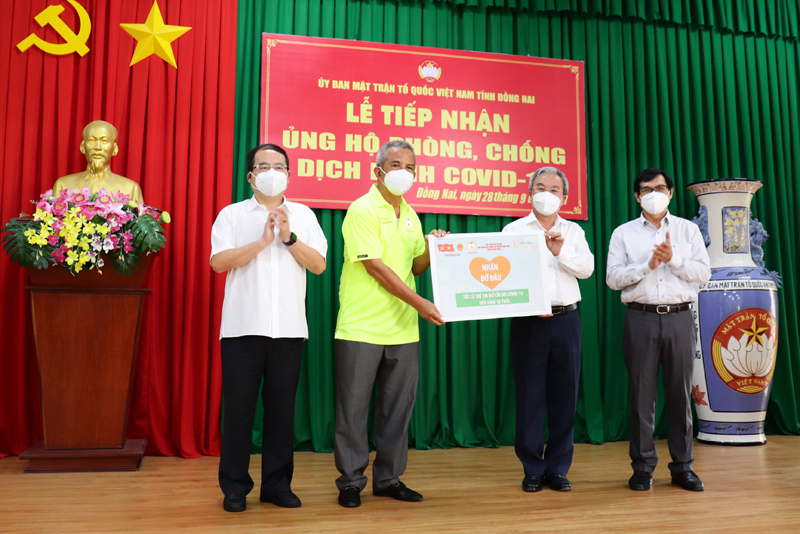 Đồng Nai: Tổ chức lễ tiếp nhận nguồn lực ủng hộ phòng chống dịch Covid-19