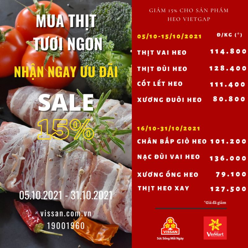 VISSAN triển khai chương trình khuyến mãi tháng 10/2021