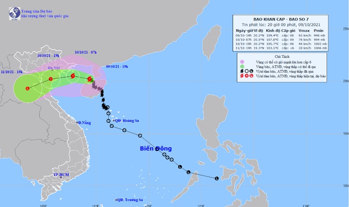 Bão số 7 cập bờ, lại xuất hiện áp thấp nhiệt đới mới trên Biển Đông