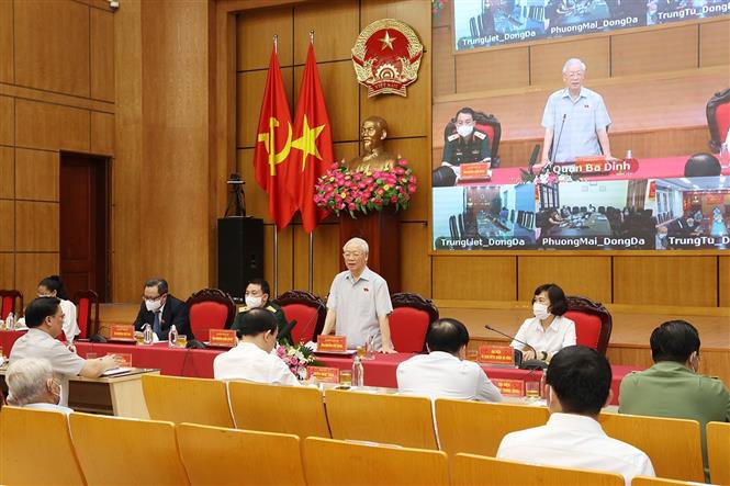 Tổng Bí thư Nguyễn Phú Trọng phát biểu tại hội nghị.