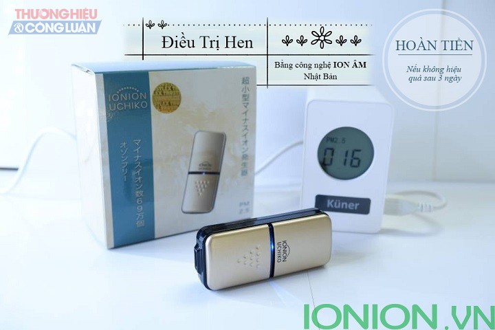 Sản phẩm Ionion Uchiko được quảng cáo với công năng có thể điều trị hen (Ảnh: H.M)