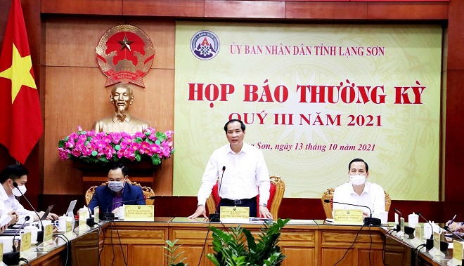 Lạng Sơn: Tổ chức họp báo thường kỳ quý III/2021