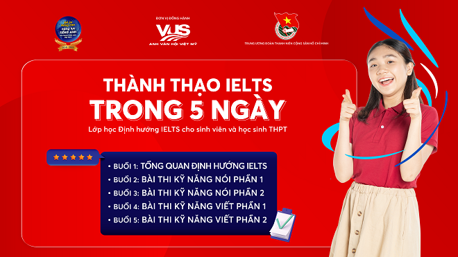 Tổ chức lớp học tiếng Anh miễn phí “thành thạo IELTS trong 5 ngày”