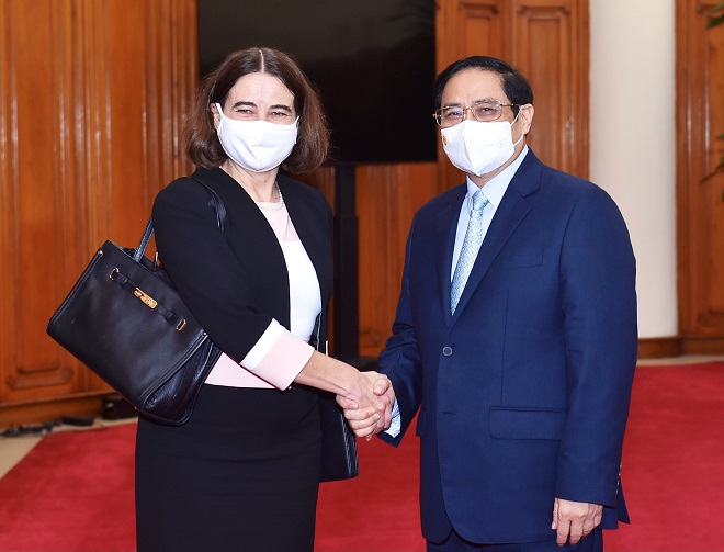 Thủ tướng Phạm Minh Chính đã tiếp Đại sứ Australia Robyn Mudie