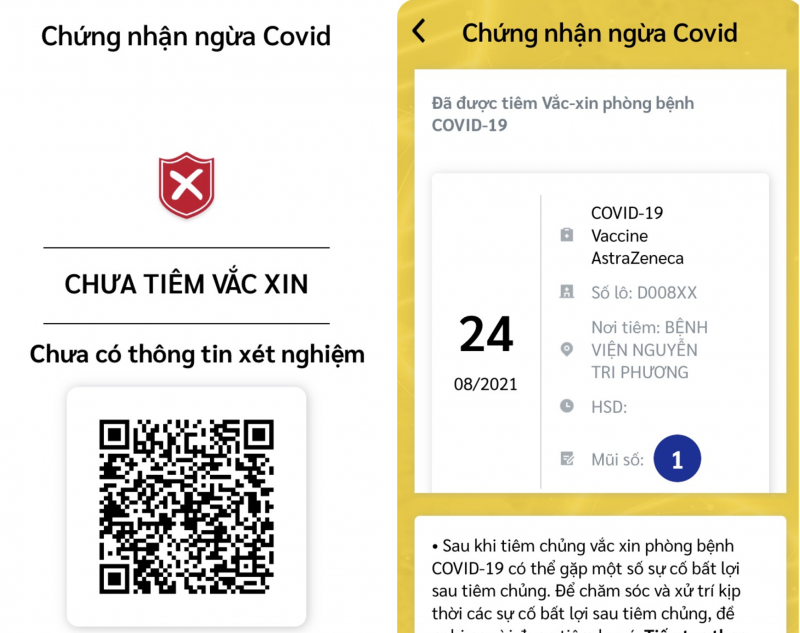Bảo đảm xác thực thông tin tiêm chủng