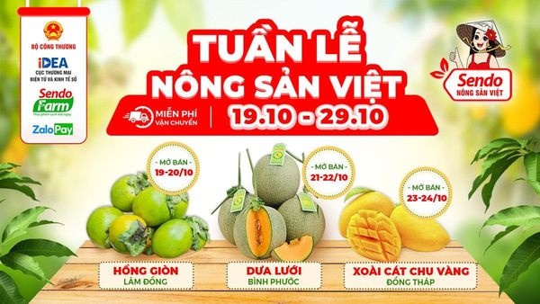 Chương trình Tuần Lễ Nông Sản Việt trực tuyến trên sàn thương mại điện tử Sendo