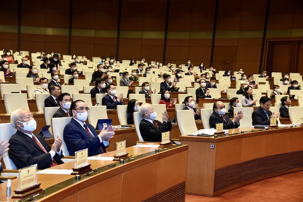 Các đại biểu dự phiên khai mạc kỳ họp thứ 2 Quốc hội khóa XV. Ảnh: XĐ