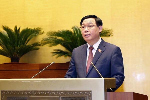 Chủ tịch Quốc hội Vương Đình Huệ phát biểu khai mạc. Ảnh: Doãn Tấn/TTXVN