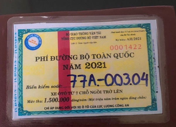 Vé thu phí đường bộ giả được lái xe Cục Quản lý thị trường Bình Định sử dụng
