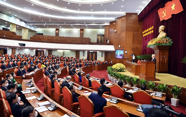 Tổng bí thư Nguyễn Phú Trọng phát biểu bế mạc Hội nghị Trung ương 4, khóa XIII, hồi đầu tháng 10 (Ảnh: VGP)