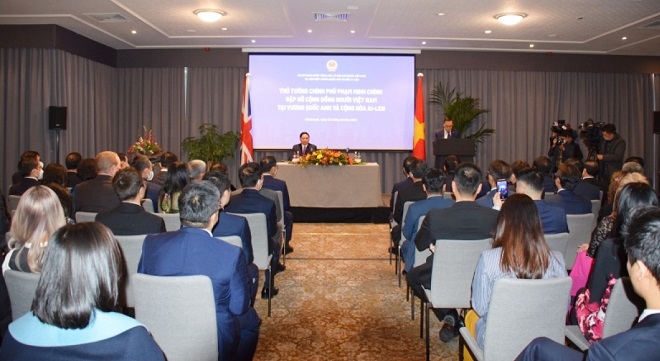 Thủ tướng Phạm Minh Chính tại buổi gặp mặt.