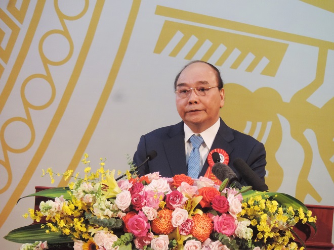 Chủ tịch nước Nguyễn Xuân Phúc dự và phát biểu chỉ đạo tại lễ kỷ niệm.