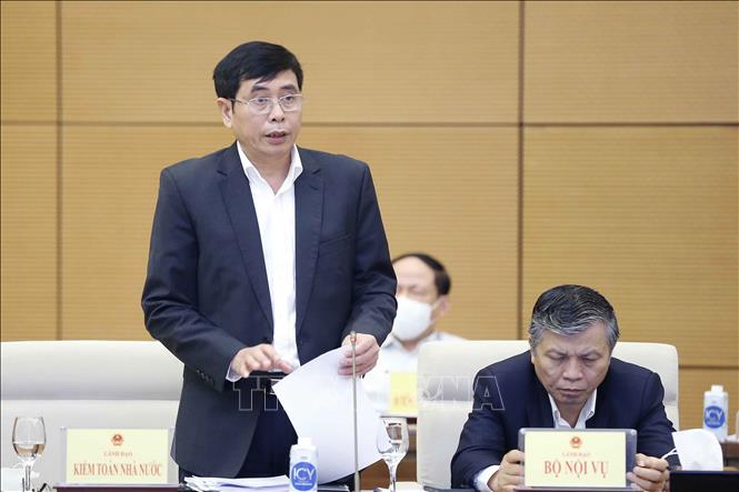 Phó Tổng Kiểm toán nhà nước Nguyễn Tuấn Anh phát biểu. Ảnh: Doãn Tấn/TTXVN