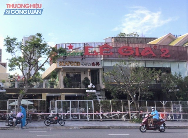 Phong tỏa tạm thời nhà hàng Lê Gia 2 - đường Phạm Văn Đồng, quận Sơn Trà .