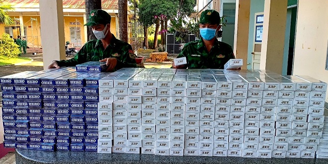 Kiên Giang: Thu giữ 4.500 bao thuốc lá điếu ngoại nhập lậu