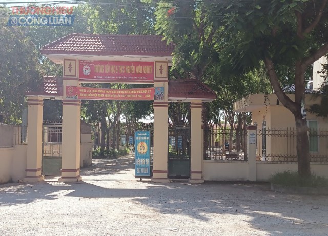 Trường TH và THCS Nguyễn Xuân Nguyên, nơi cô Quy nhiều năm không đến lớp nhưng vẫn có tên trong danh sách cán bộ, giáo viên nhà trường