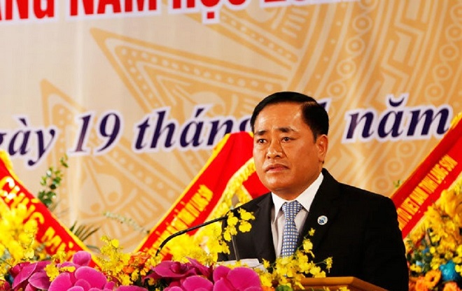 Chủ tịch UBND tỉnh Lạng Sơn, Hồ Tiến Thiệu phát biểu tại lễ kỷ niệm