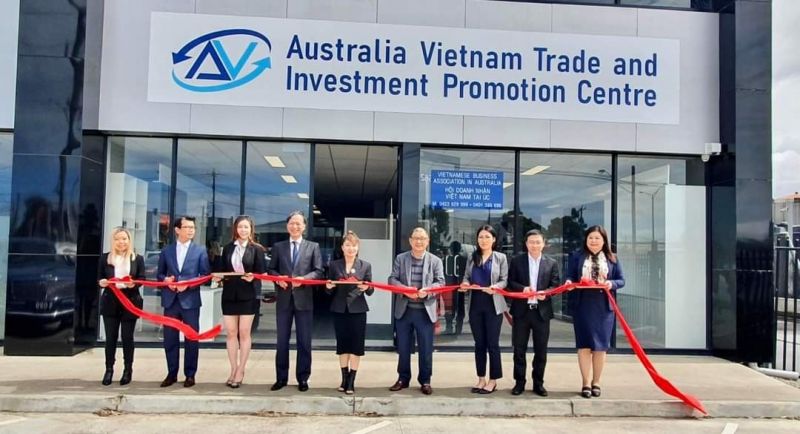 Các đại biểu dự lễ phát động Chương trình xây dựng thương hiệu và phát triển thị trường cá tra, cá basa đông lạnh của Việt Nam tại Australia.