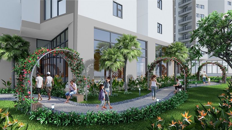 Le Grand Jardin được thiên nhiên bao bọc với nhiều công viên, đem lại bầu không khí trong lành