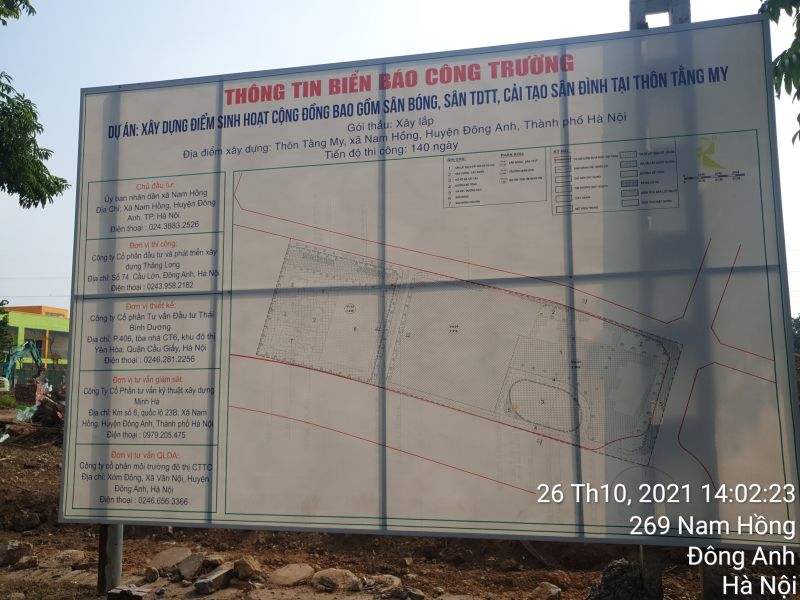 Hà Nội: Những dự án đấu thầu và thi công tại xã Nam Hồng