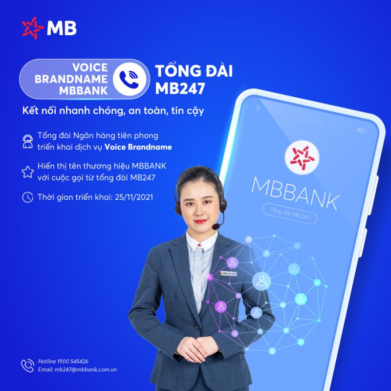 Voice Brandname MBBANK – Hiển thị tên thương hiệu từ cuộc gọi tổng đài MB247