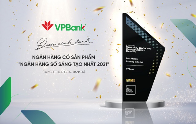 VPBank là đại diện duy nhất của Việt Nam nhận giải thưởng “Ngân hàng số sáng tạo nhất 2021”