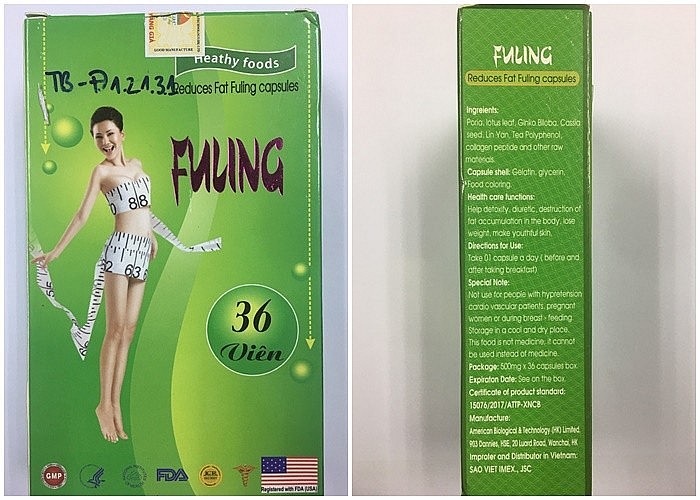 Kết quả mẫu giám sát của Viện Dinh dưỡng phát hiện chất cấm Sibutramine trong Phục linh Collagen