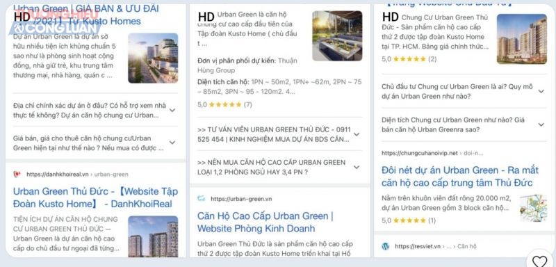 trên các website, mạng xã hội xuất hiện rầm rộ thông tin quảng cáo dự án với nội dung Urban Green Thủ Đức là sản phẩm căn hộ cao cấp thứ 2 được Tập đoàn Kusto Home triển khai tại TP. HCM.