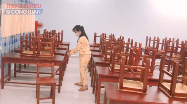 Trường tiểu học Nguyễn Văn Trỗi, quận Liên Chiểu chuẩn bị đón học sinh đến trường