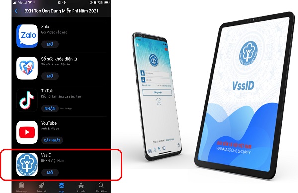 Ứng dụng VssID xếp hạng thứ 7 trong Bảng xếp hạng App Store Awards 2021