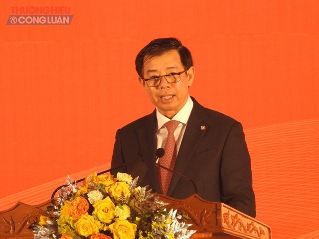 Ông Nguyễn Việt Quang - Phó Chủ tịch kiêm Tổng Giám đốc Tập đoàn Vingroup phát biểu tại lễ khởi công