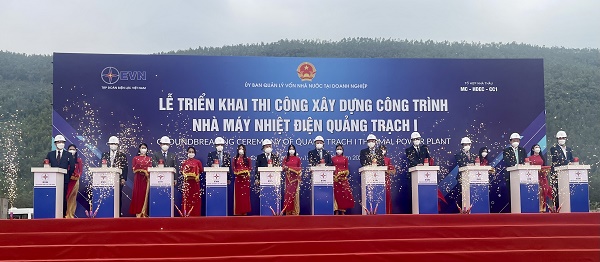 Tập đoàn Điện lực Việt Nam (EVN) và tỉnh Quảng Bình tổ chức Lễ triển khai thi công xây dựng công trình Nhà máy Nhiệt điện Quảng Trạch I