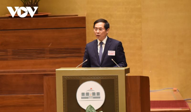 Bộ trưởng Bộ Ngoại giao Bùi Thanh Sơn trình bày tham luận