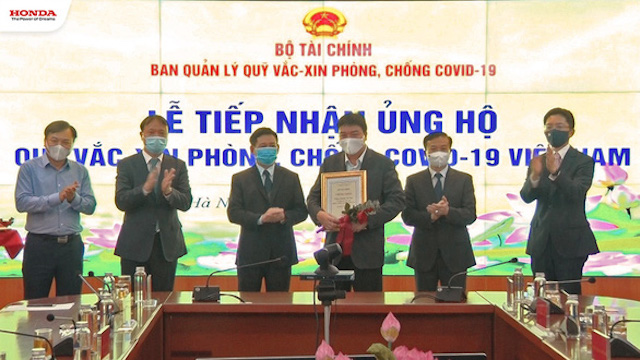 Honda Việt Nam vinh dự nhận chứng nhận ủng hộ vào 