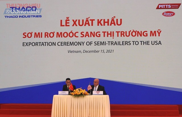 Thaco Industries và PITTS Enterprises ký kết thỏa thuận độc quyền phân phối sơmi rơmoóc tại thị trường Mỹ, doanh số 25.000 sơ mi rơ moóc trong năm 2023