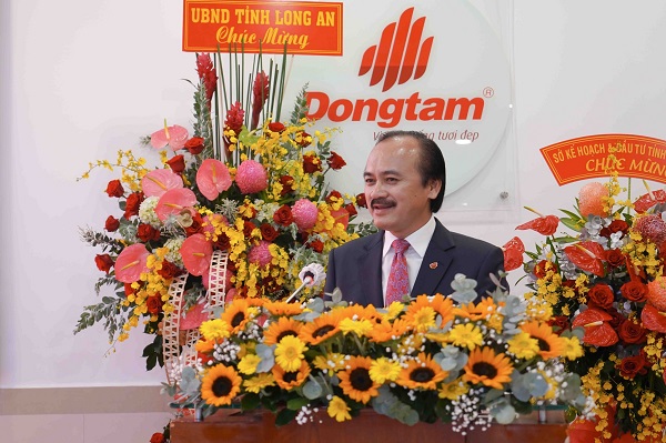 Ông Võ Quốc Thắng - Chủ tịch HĐQT Đồng Tâm Group phát biểu tại buổi lễ