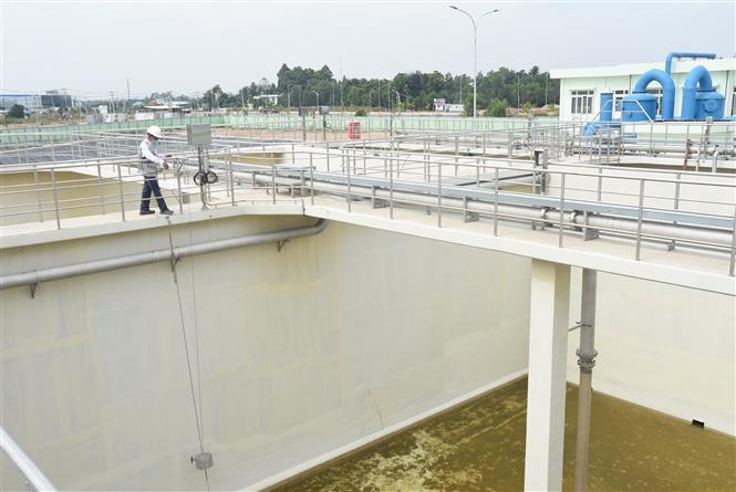 Trạm xử lý nước thải tại Khu tái định cư Lộc An-Bình Sơn đã hoàn thành phần xây dựng cơ bản.